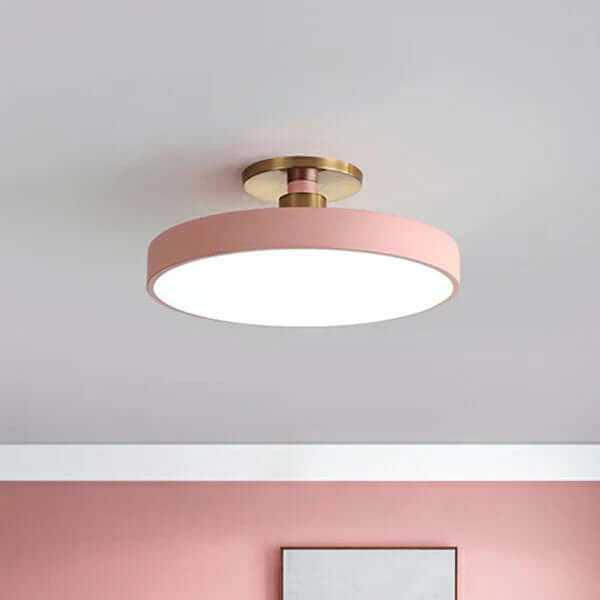 Okrągła Lampa Sufitowa LED w Stylu Nordyckim