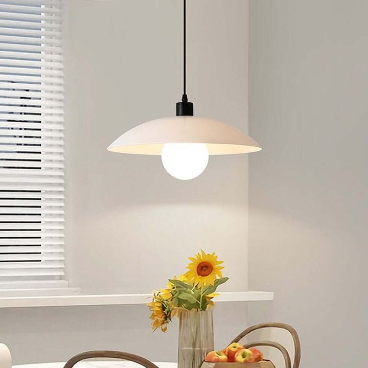 Minimalistyczna Lampa Wisząca z Białego Hartowanego Szkła