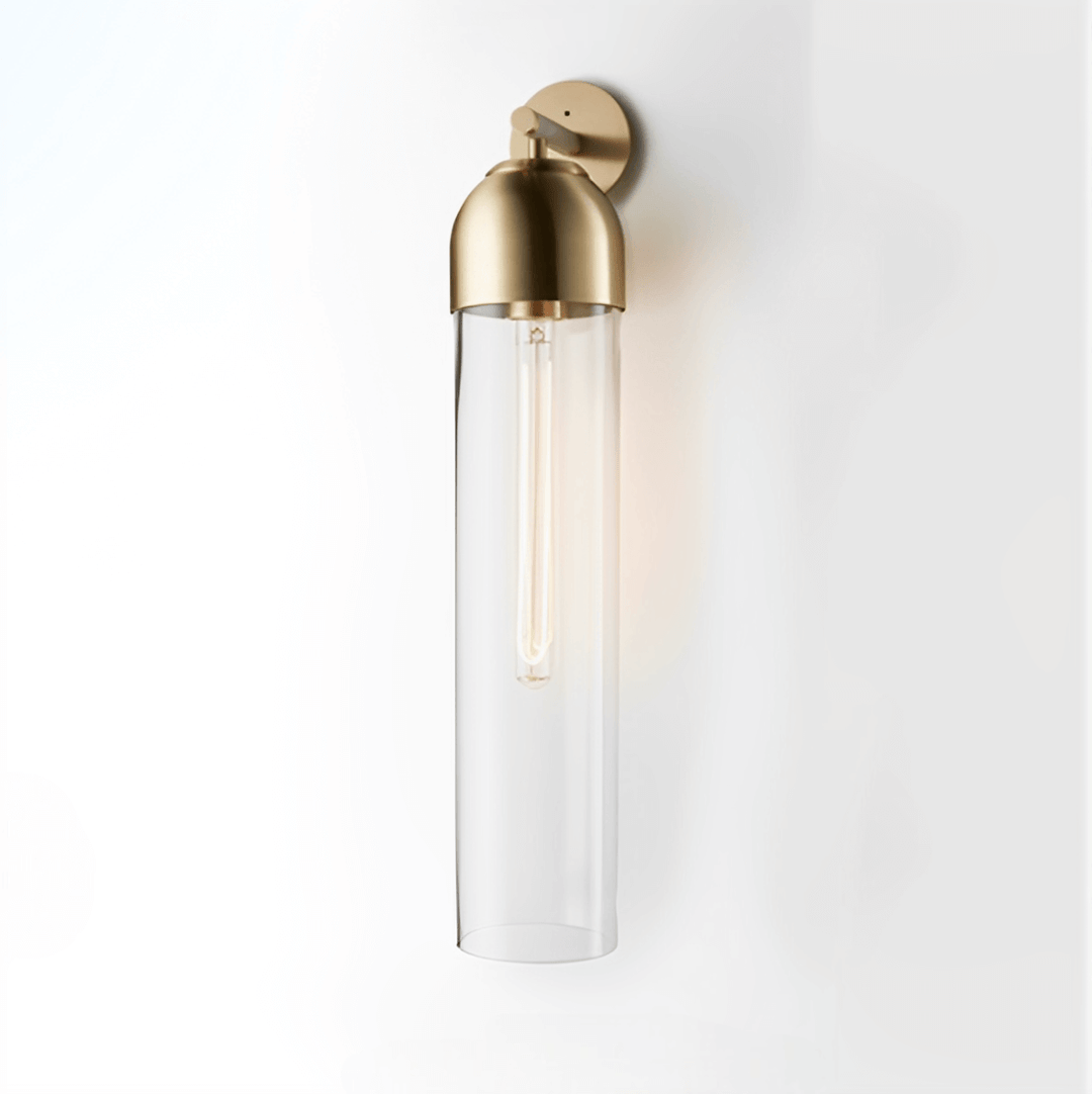 Szklana lampa ścienna Art Deco w korytarzu