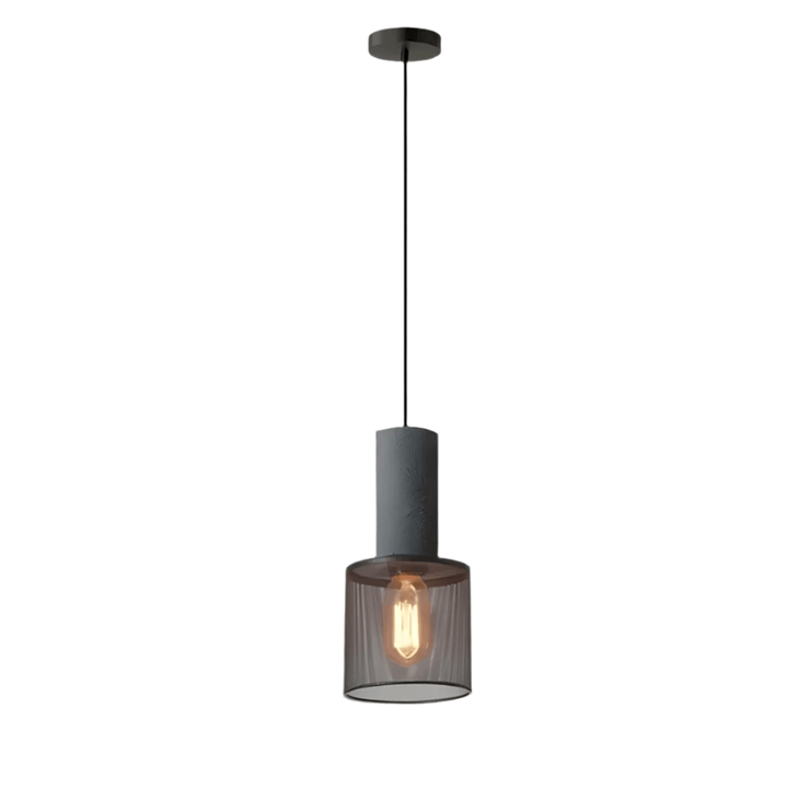Przemysłowa lampa wisząca Loft - beton i żelazo