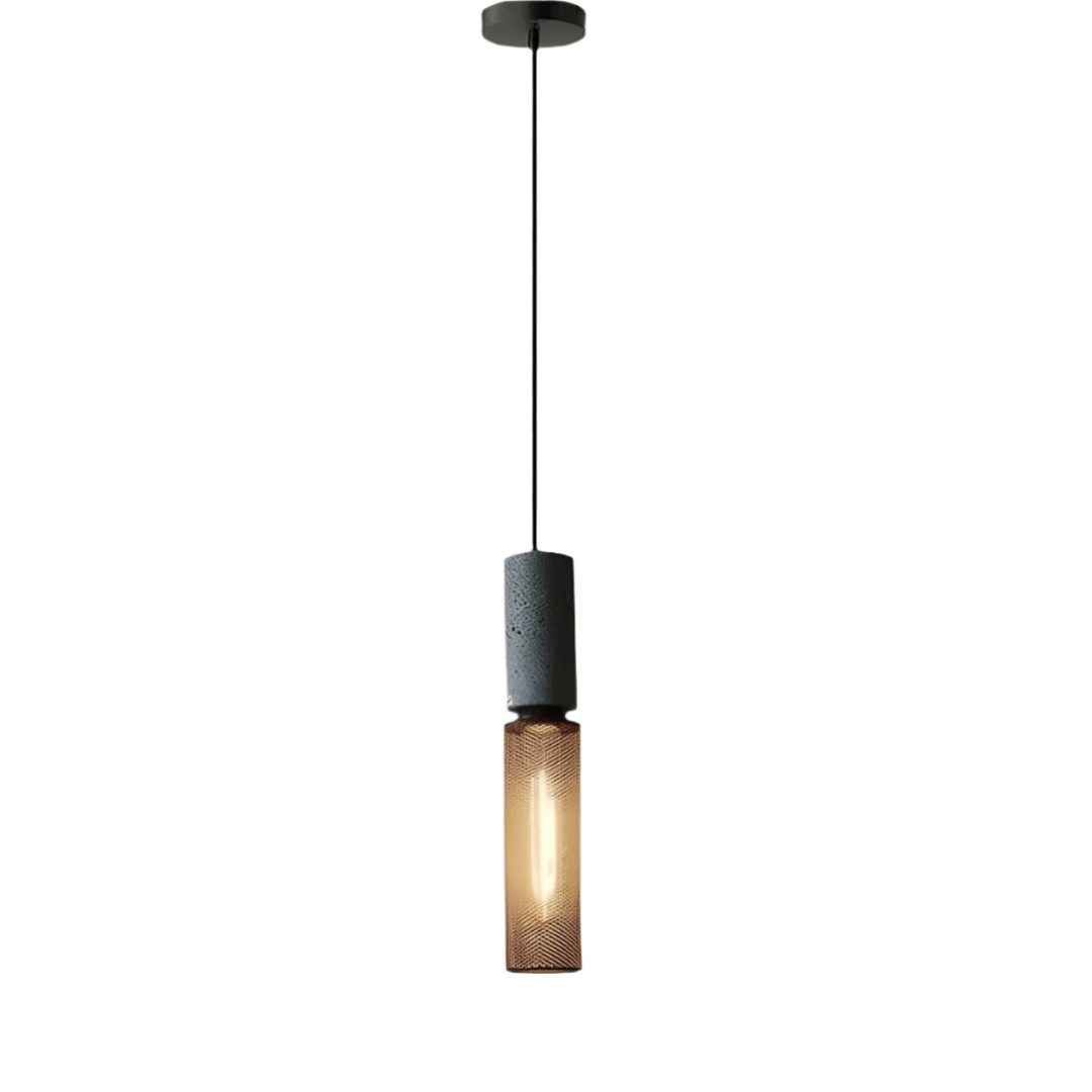 Przemysłowa lampa wisząca Loft - beton i żelazo