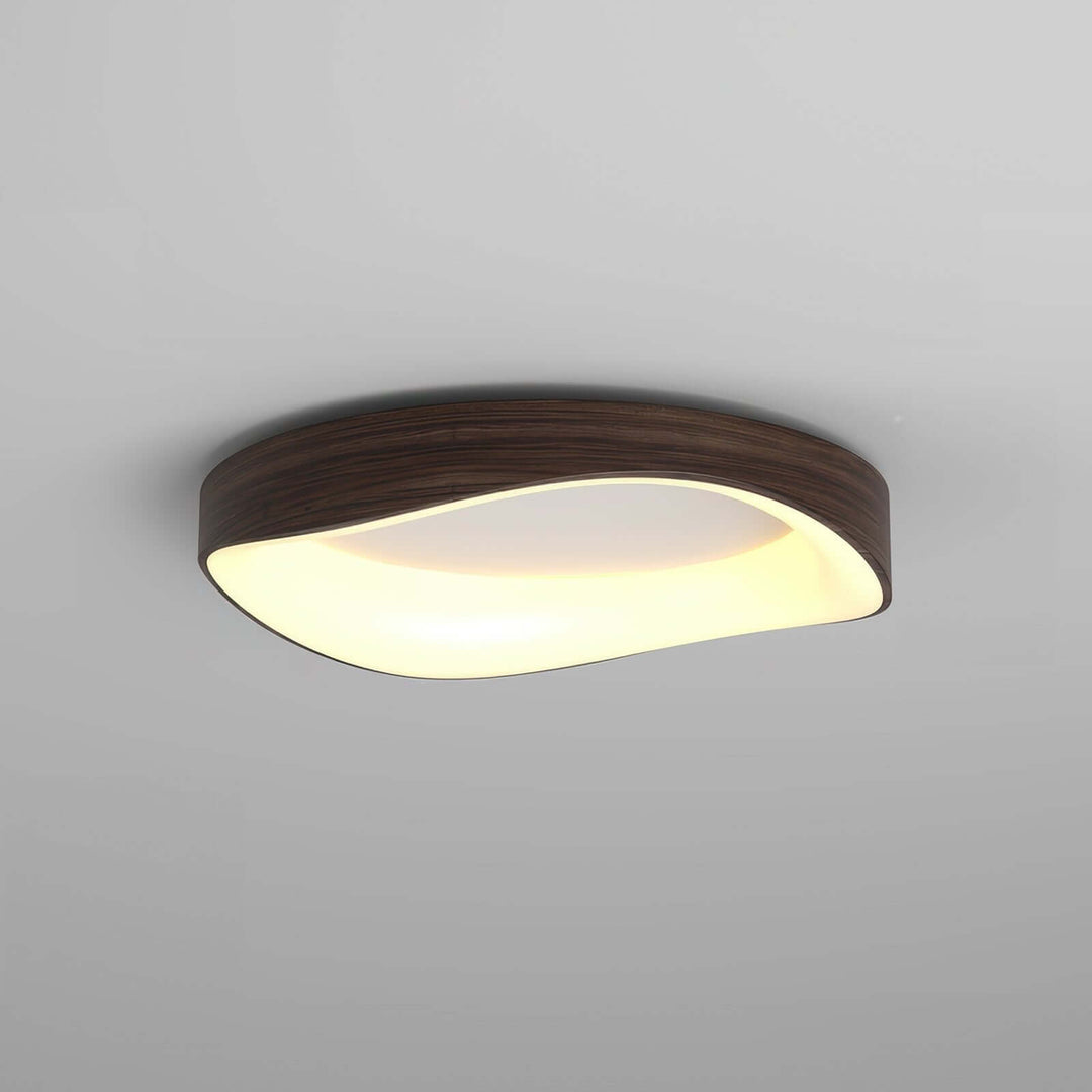 Nordycka designerska lampa sufitowa z drewnianym usłojeniem
