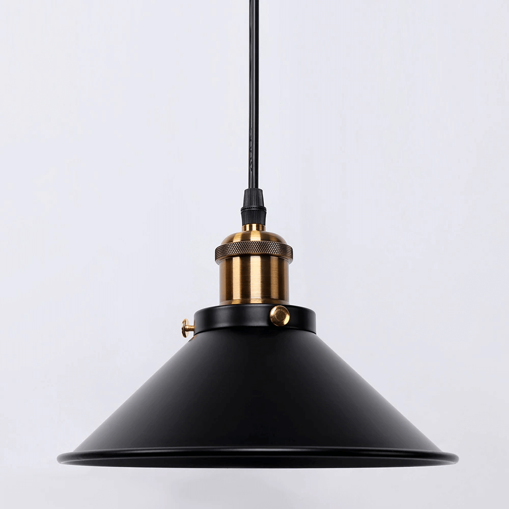 Mosiężna stożkowa lampa wisząca