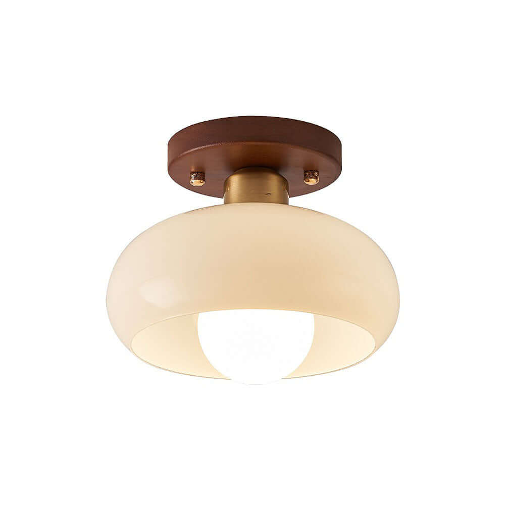 Biała Lampa Sufitowa Vintage na Mały Korytarz