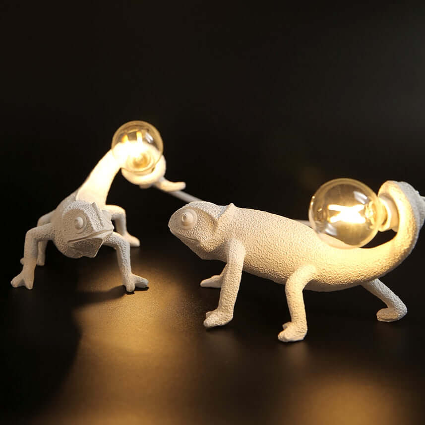 Nowoczesna lampa stołowa z żywicy w kształcie zwierzęcia - Jaszczurka