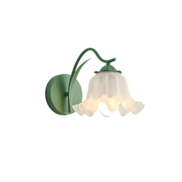 Retro ścienna lampa kwiatowa do ogrodu