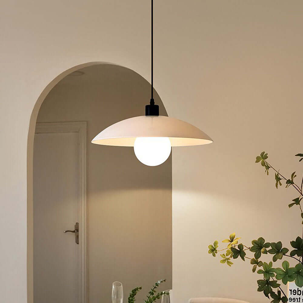 Minimalistyczna Lampa Wisząca z Białego Hartowanego Szkła