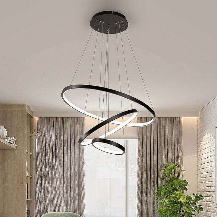 Nowoczesna Lampa Sufitowa 3 Pierścienie – Nastrojowe Oświetlenie