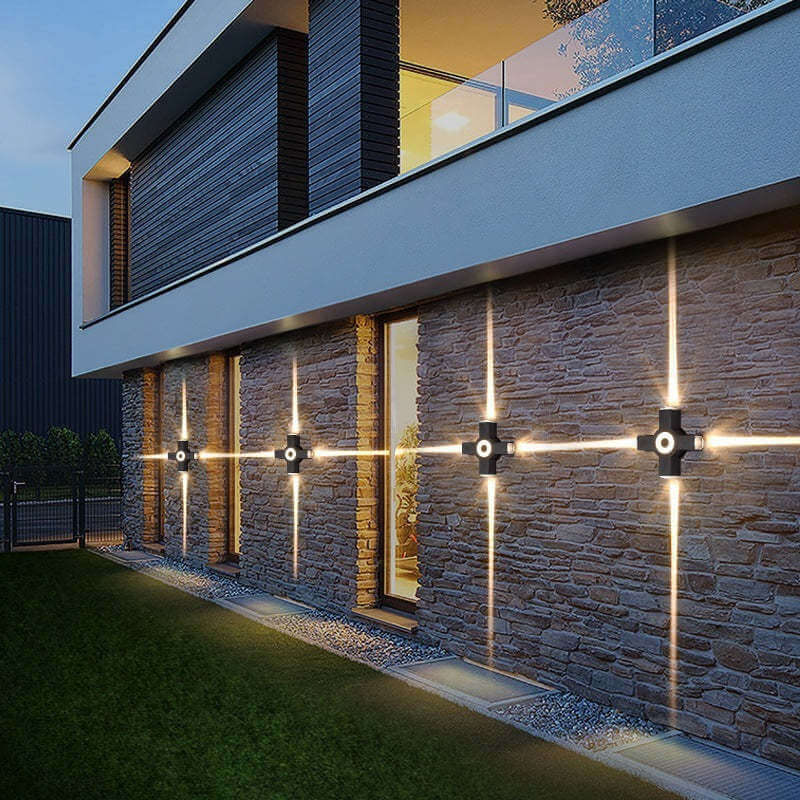 Zewnętrzna Lampa Ścienna LED - Design Krzyżowy