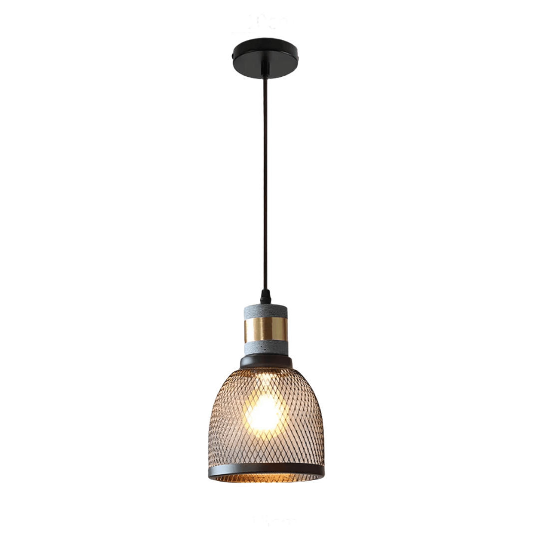 Przemysłowa lampa wisząca Loft - beton i żelazo