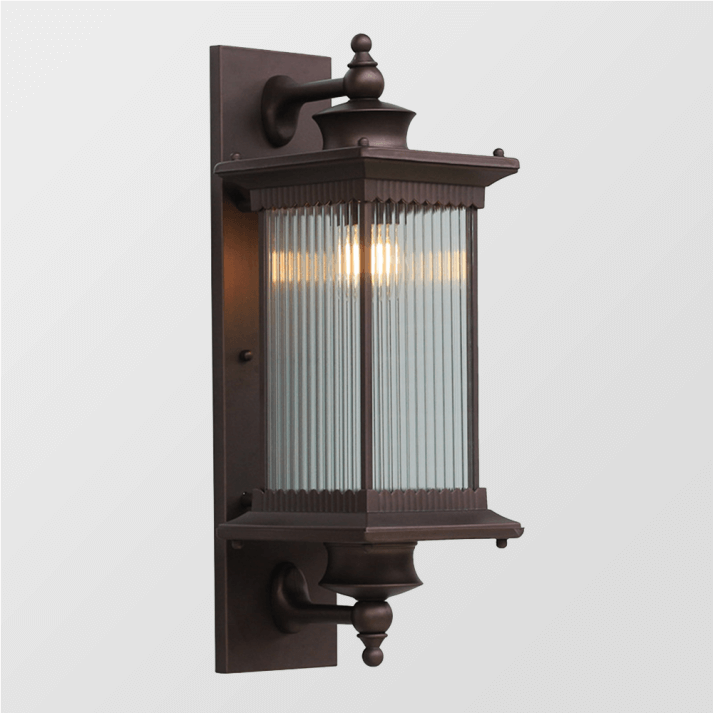 Zewnętrzna Lampa Ścienna Retro Prostokątna