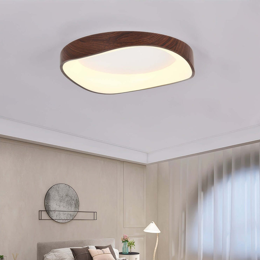 Nordycka designerska lampa sufitowa z drewnianym usłojeniem
