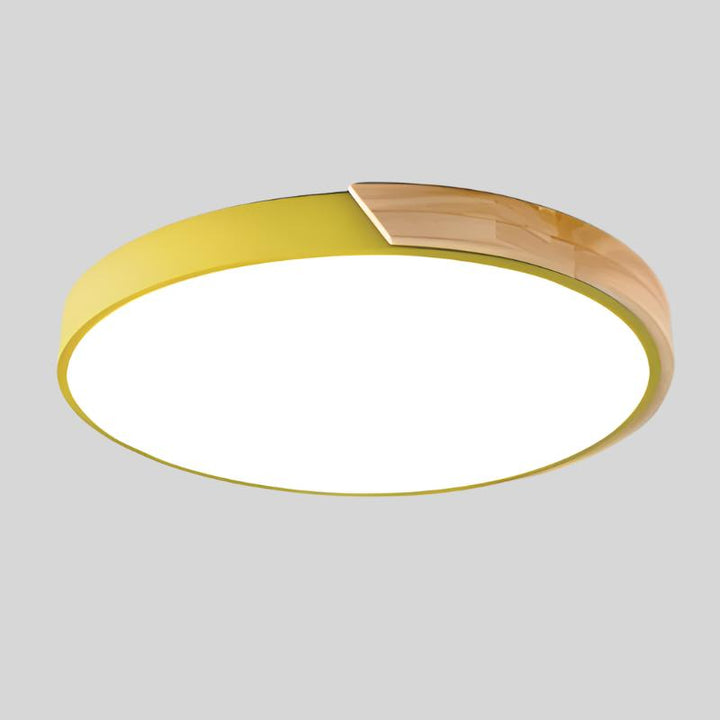 Okrągła Lampa Sufitowa LED Nordic Wood – Nowoczesne Oświetlenie