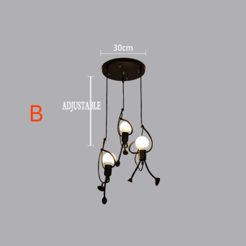 Lampa Wisząca Retro Industrialna Iron Man