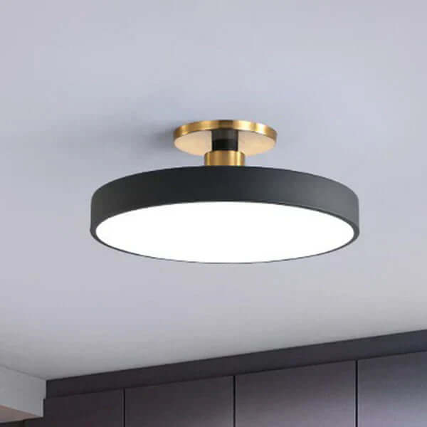 Okrągła Lampa Sufitowa LED w Stylu Nordyckim