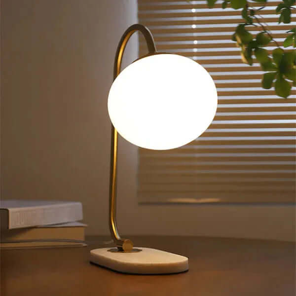 Lampa Stołowa z Metalu i Szkła Marshmallow