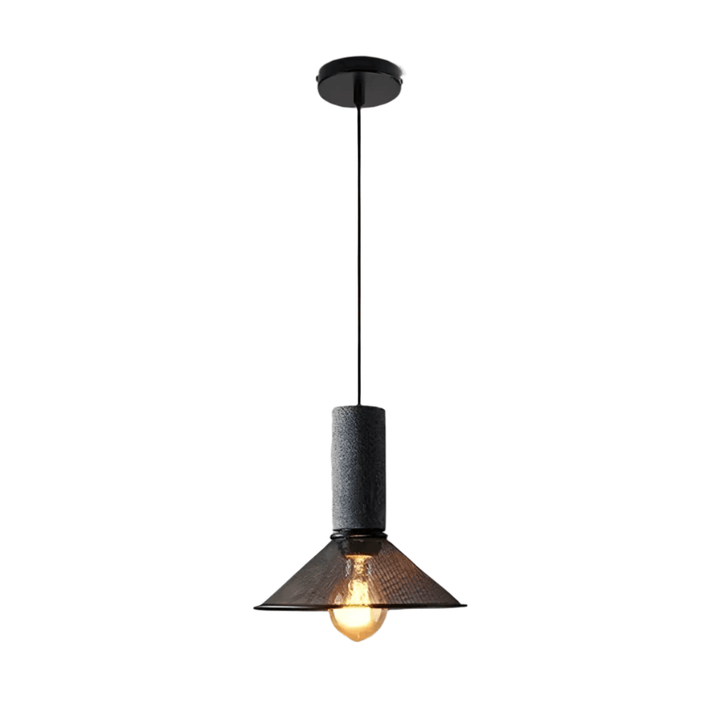 Przemysłowa lampa wisząca Loft - beton i żelazo