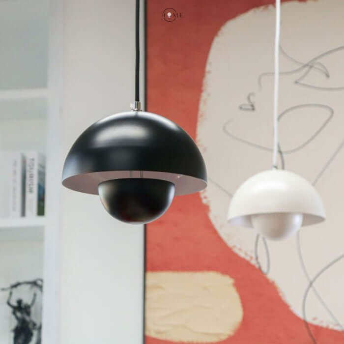 Designerska lampa wisząca w kształcie kwiatu makaronika