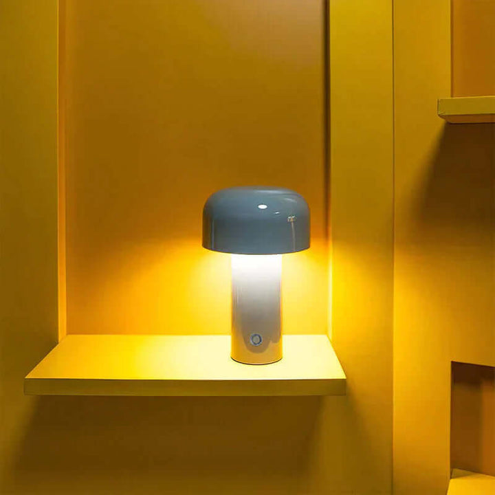 Bezprzewodowa lampa stołowa w kształcie włoskiego grzyba
