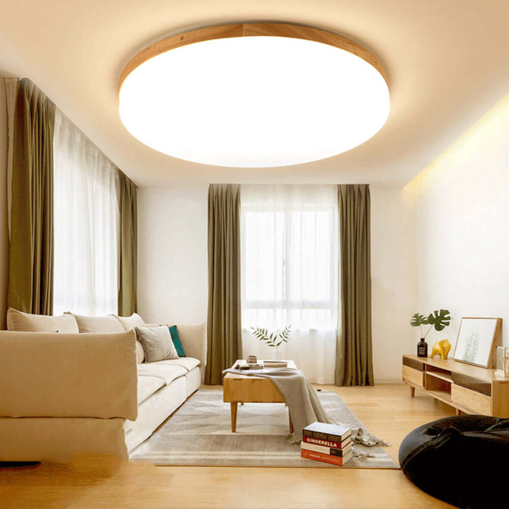 Lampa LED z drewnem i akrylem
