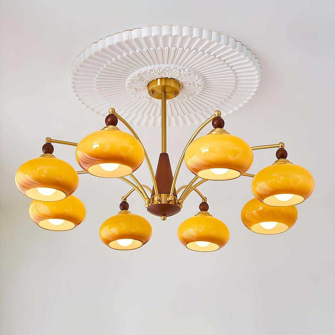 Industrialna Lampa Wisząca Retro - Karmelowa