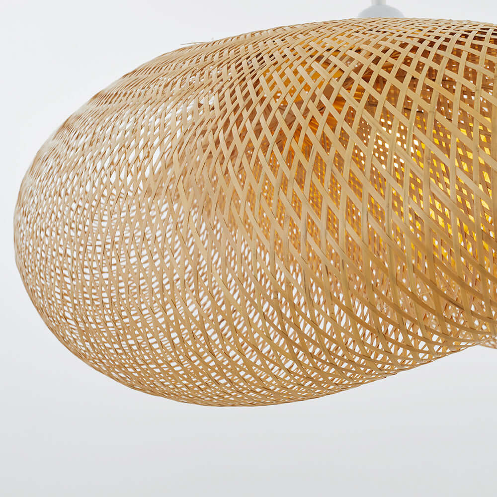 Sufitowa lampa wisząca z naturalnego bambusa