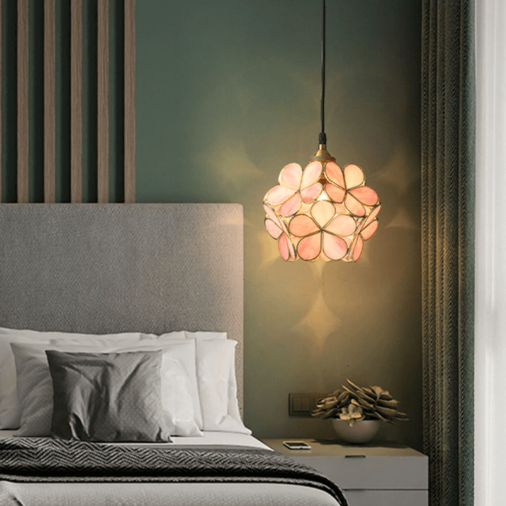 Szklana Lampa Wisząca Płatek Kwiatu - Styl Nordycki