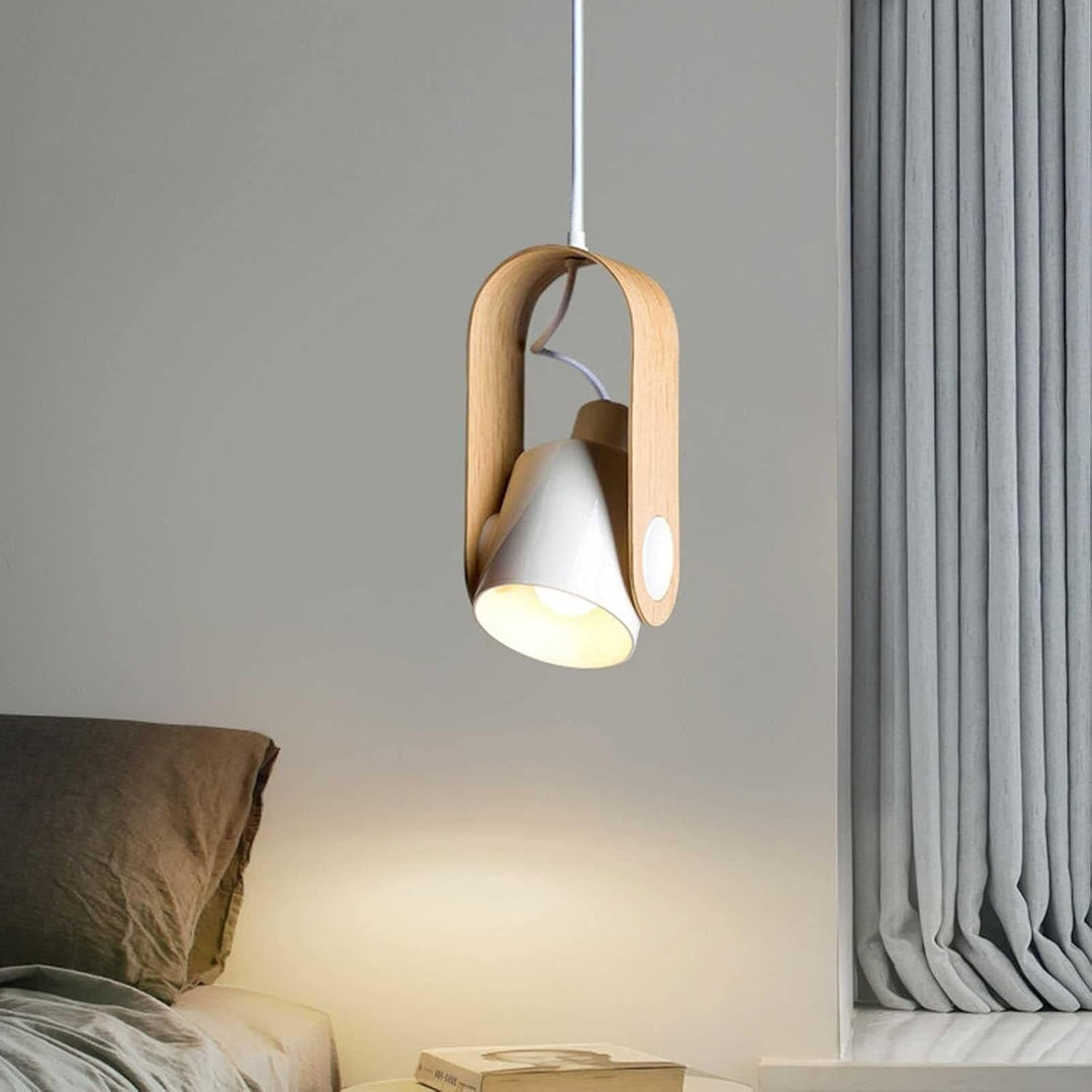 Lampa Wisząca Nordycka Drewno Metal