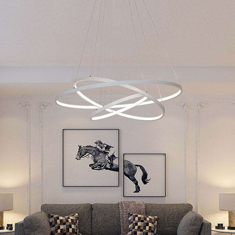 Nowoczesna lampa sufitowa z 3 pierścieniami - Detale