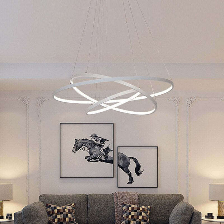 Nowoczesna lampa sufitowa z 3 pierścieniami - Detale