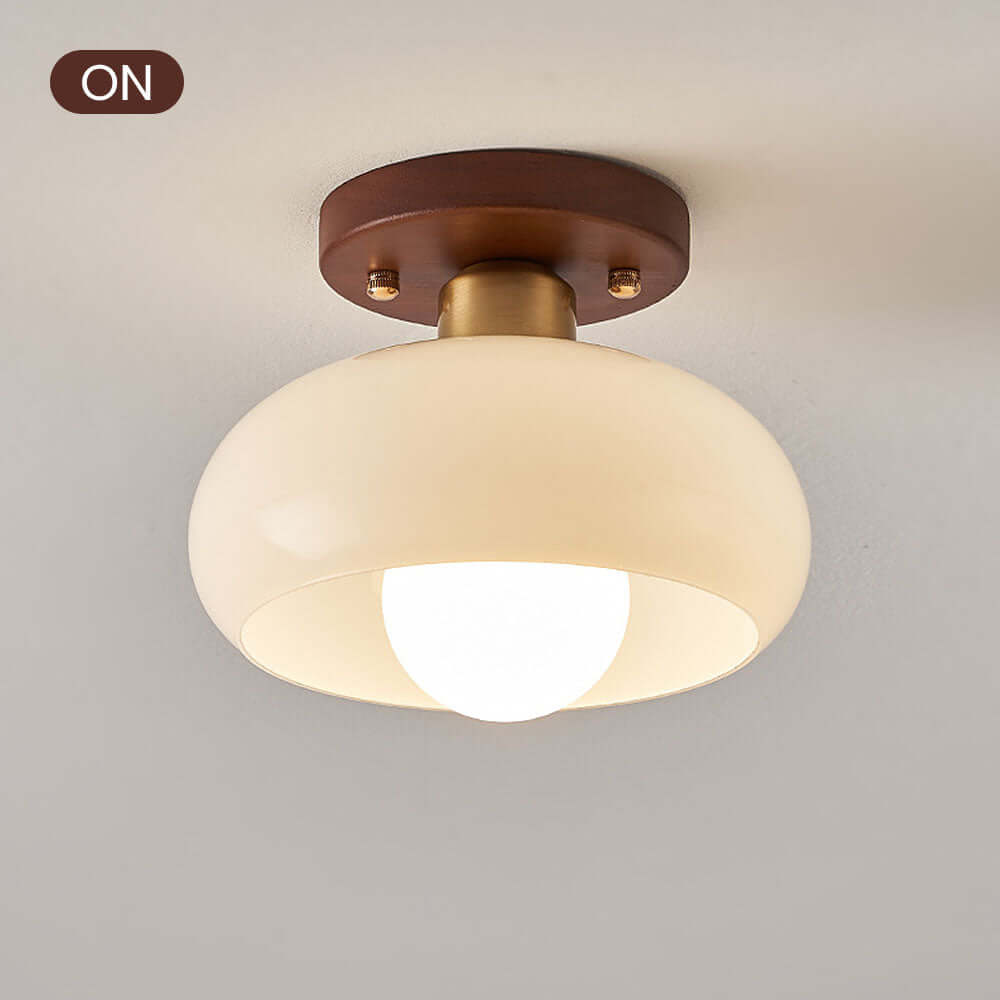 Biała Lampa Sufitowa Vintage na Mały Korytarz - Oświetlenie Wewnętrzne