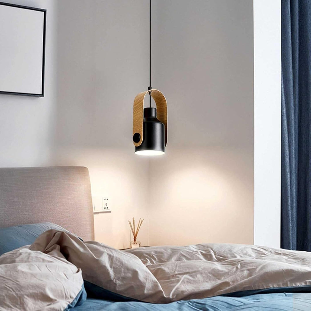 Lampa Wisząca Nordycka Drewno Metal