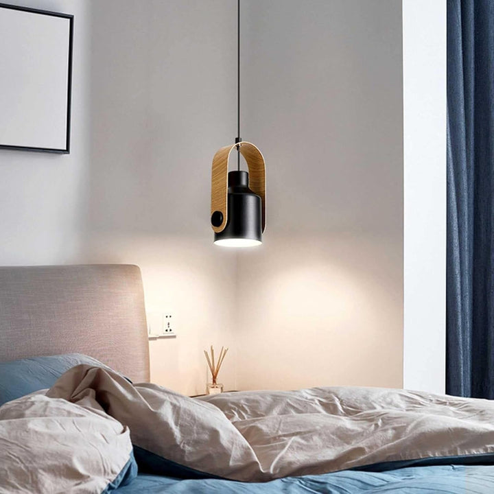 Lampa Wisząca Nordycka Drewno Metal