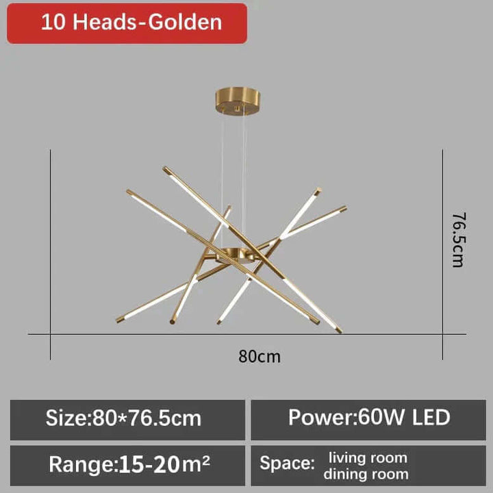 Lampa pająk, detal montażu sufitowego