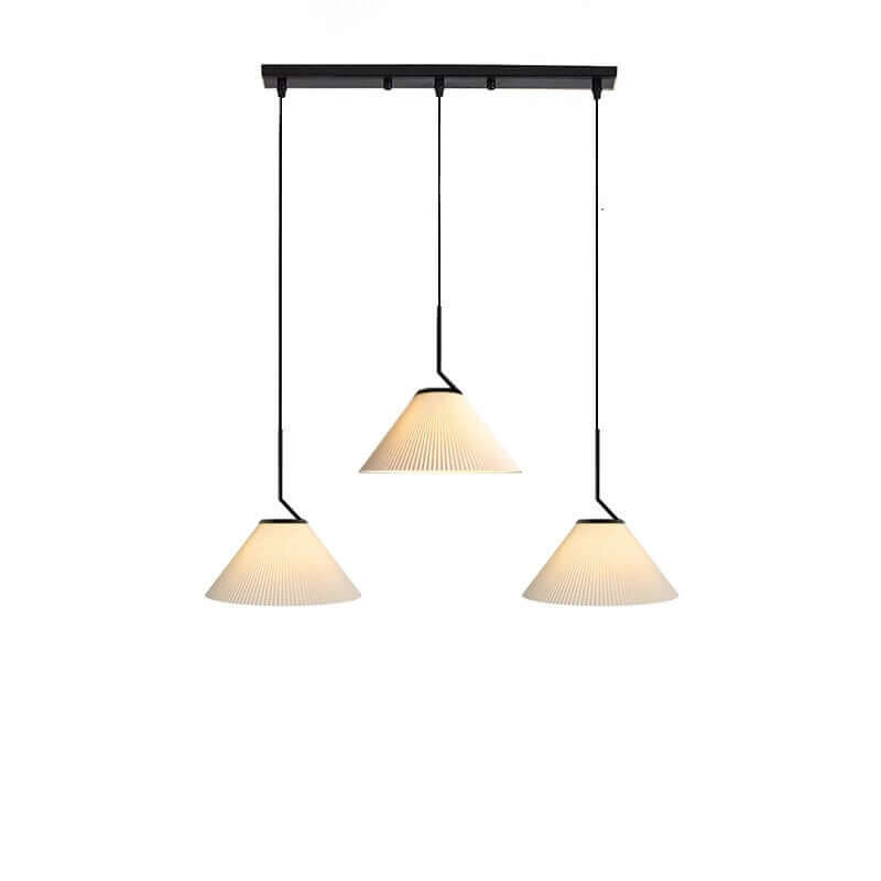 Kremowa Lampa Wisząca Plisowana - Styl Nordycki
