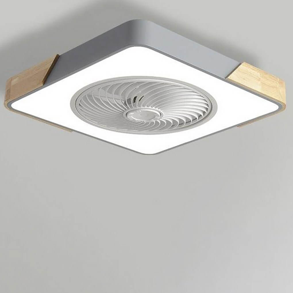 Wentylator Sufitowy LED Okrągły Kwadratowy Cichy