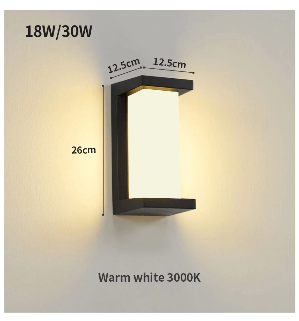 Zewnętrzna Wewnętrzna Lampa Ścienna LED z Czujnikiem Ruchu