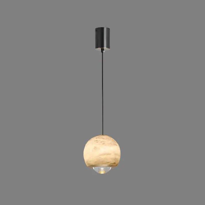 Nowoczesna Lampa Wisząca Kula – Alabaster i Marmur