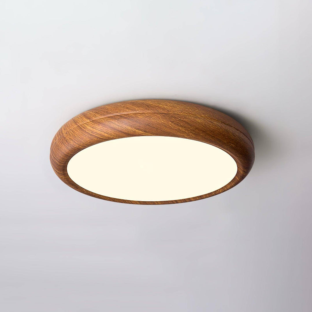Okrągła Lampa Sufitowa Drewniana - Nowoczesne Oświetlenie Wnętrz