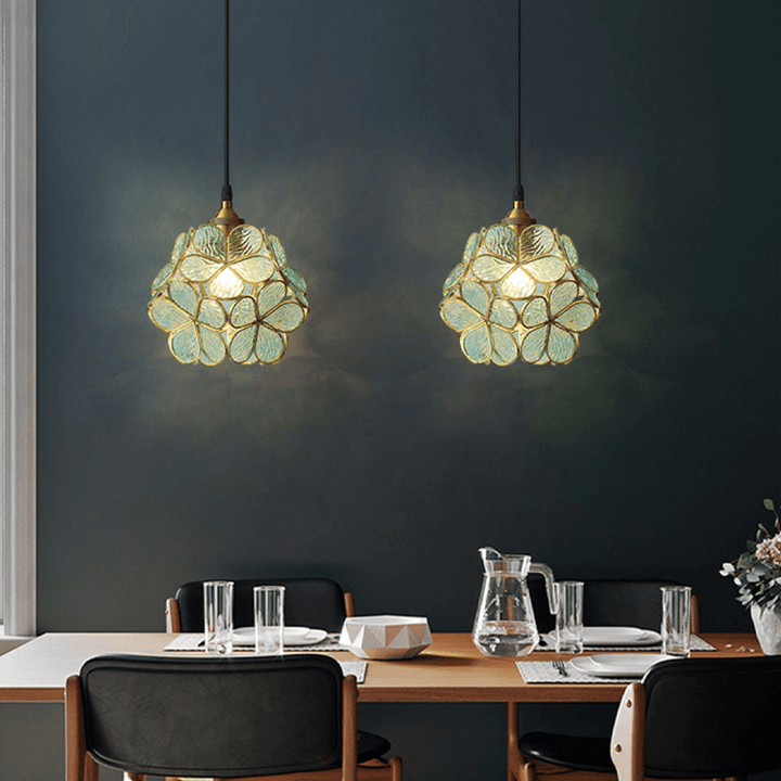 Szklana Lampa Wisząca Płatek Kwiatu - Styl Nordycki