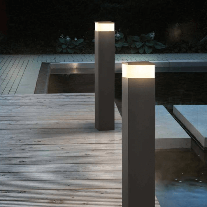 Zewnętrzna lampa LED, prostokątny styl industrialny