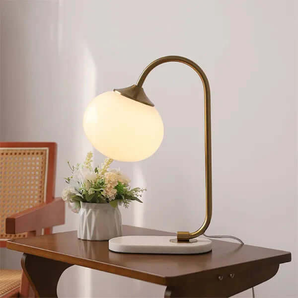 Lampa Stołowa z Metalu i Szkła Marshmallow