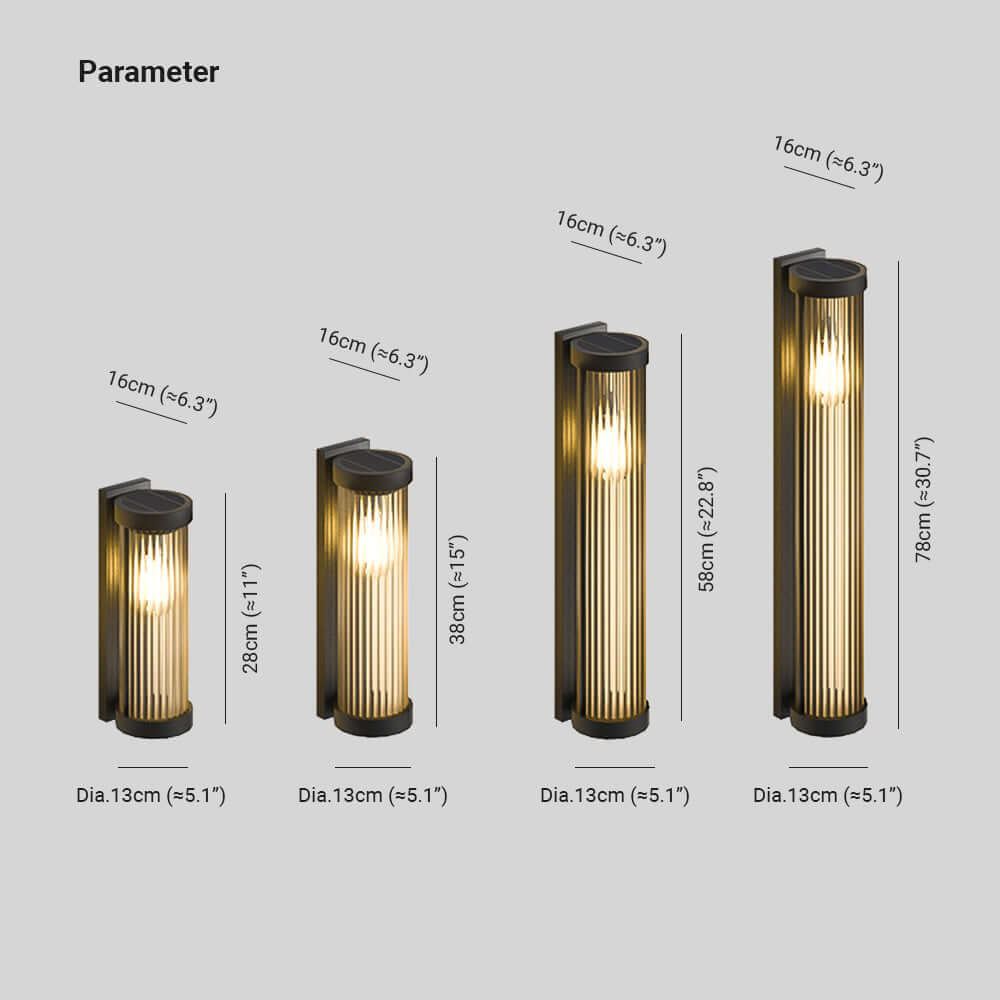 Cylindryczna Zewnętrzna Lampa Solarna LED IP65