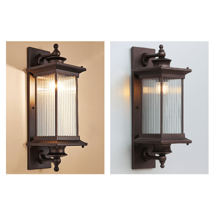 Zewnętrzna Lampa Ścienna Retro Prostokątna