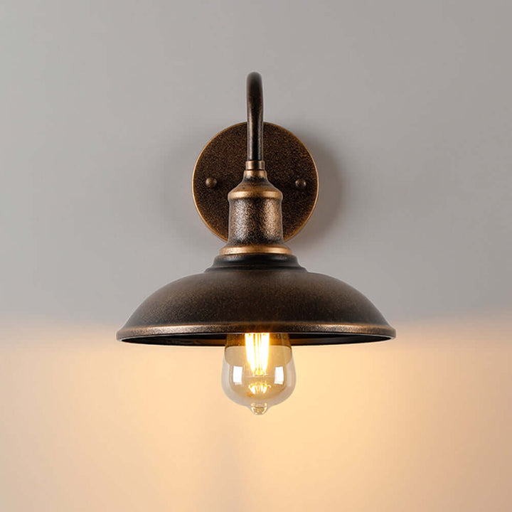 Rustykalna Lampa Ścienna Zewnętrzna - Antyczna Mosiężna Kinkiet Kula IP65