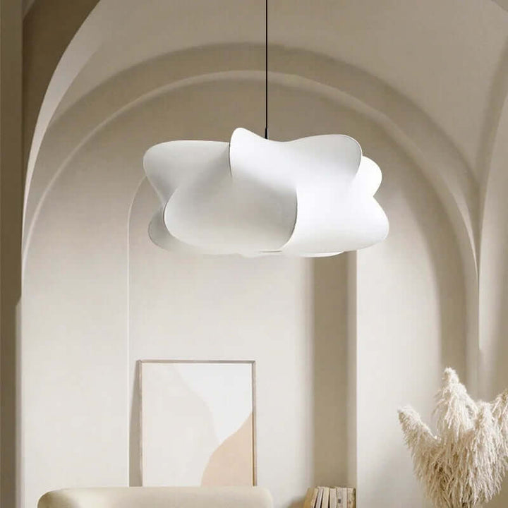 Japońska Jedwabna Lampa Wisząca Wabi Sabi