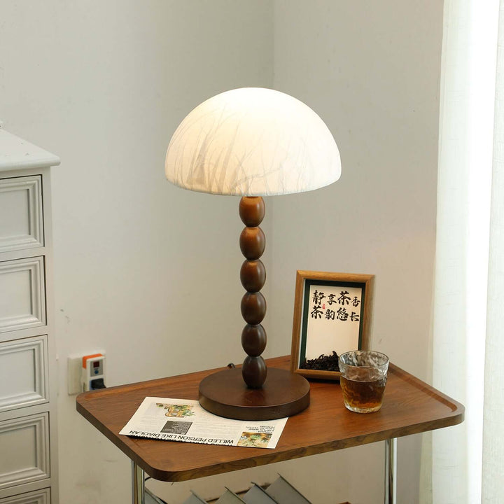 Stylowa lampa stołowa papierowy klosz – oświetlenie nastrojowe