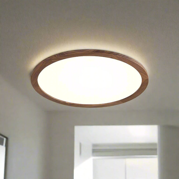 Lampa sufitowa z wykończeniem imitation orzecha