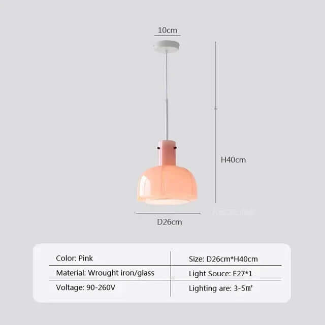 Arctic - Nordycka szklana lampa wisząca LED