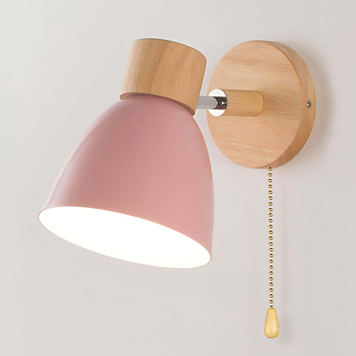 Nowoczesna Drewniana Lampa Ścienna Wisząca Nordycka